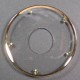 Bobeches - Gold Edged Round Glass Drip Catchers For 5 Ornaments